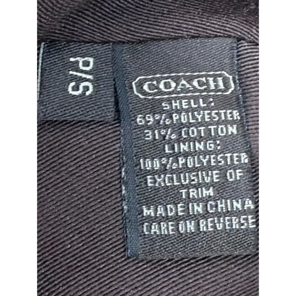 Vintage Coach CC Monogram Bucket Hat Brown/Tan Canvas Vegan Leather Accent Y2K - Picture 9 of 12